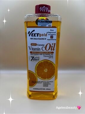 Veetgold Vitamin C Body Oil - Orange Nourishing Body Oil (Yellow)